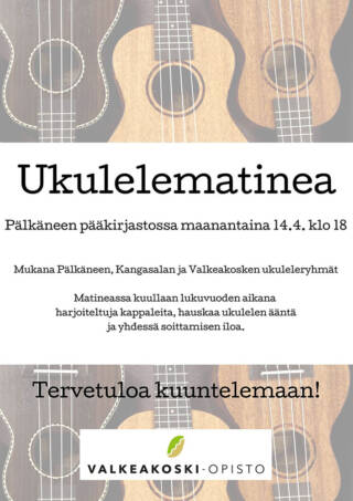 Ukulele-konsertin mainos.