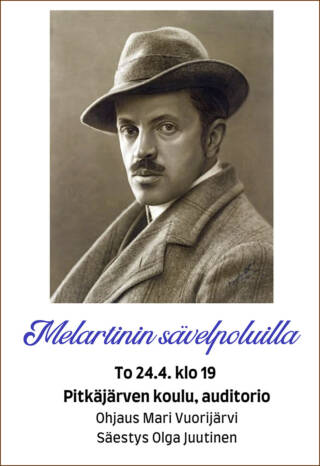 Melartinin sävelpoluilla -konserttimainos.